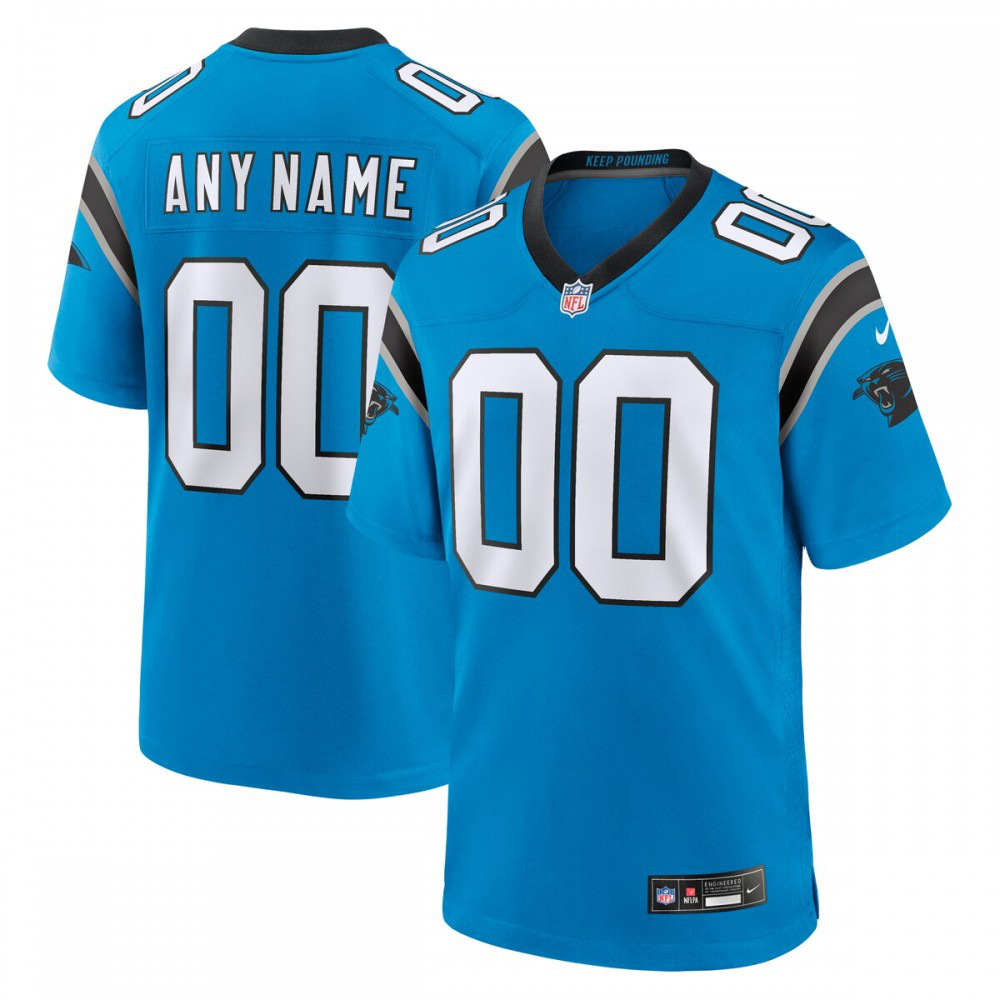 Carolina Panthers Nike Alternate Custom Game Jersey - Blue-GridironStore